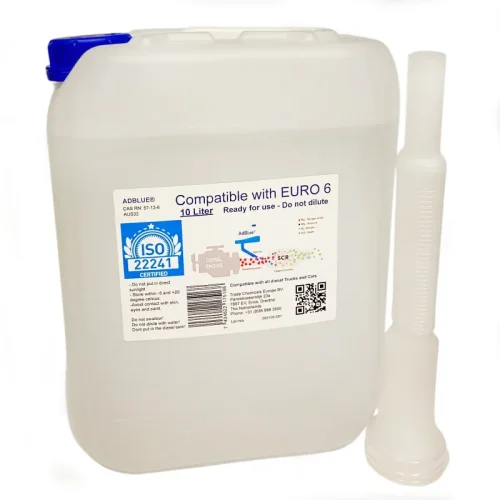 AdBlue® 10L High-Purity DEF – ISO 22241 Certified Urea Solution with Pouring Spout