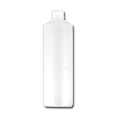HDPE Industrial natural round bottle 500ml 28/410 including cap