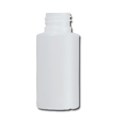 HDPE Industrial natural round bottle 100ml 28/410 including cap